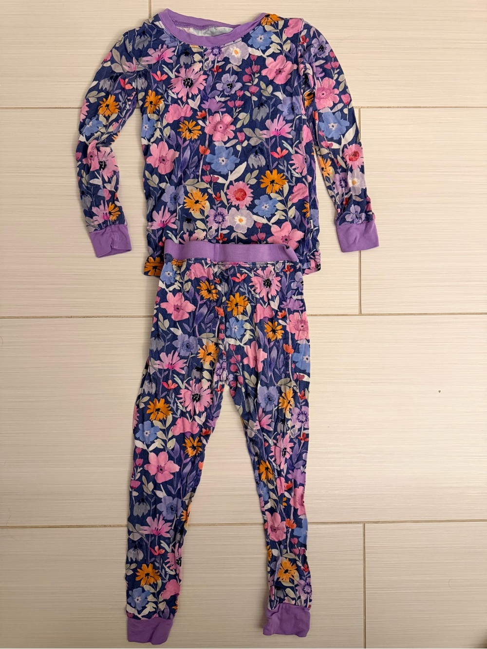 Little Sleepies dusk blooms 2 piece Long-Sleeve Pajama Set size 3T